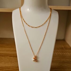 Elegant Gold Necklace with Pearl Charm